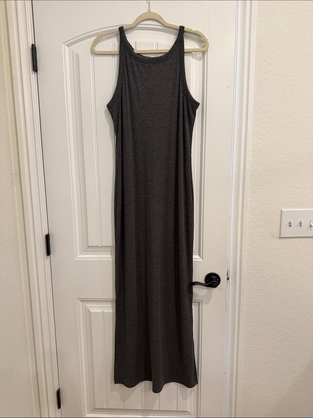 a new day Charcoal Ribbed Tank Dress